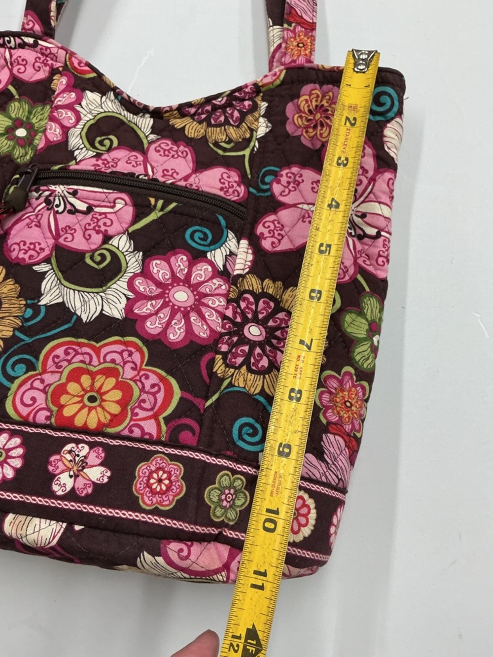 Vera Bradley Quilted Floral Tote Bag - Pink Floral Pattern - Picture 6 of 8
